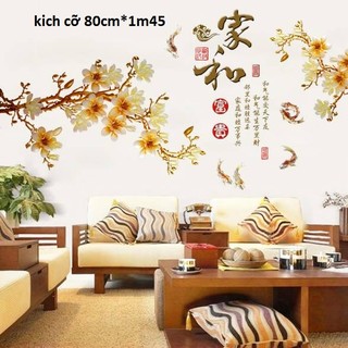 decal dán tường hoa mai