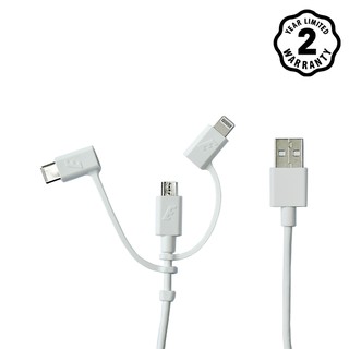 Cáp Energizer 3 trong 1 Lightning-Micro-Type C 1.2m (White) - C11UBX3CFWH4