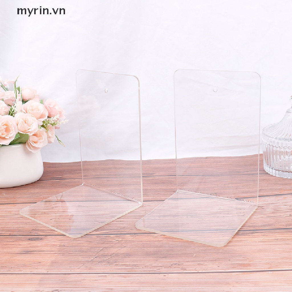 1 Giá Đỡ Sách Hình Chữ L Bằng Acrylic Trong Suốt
