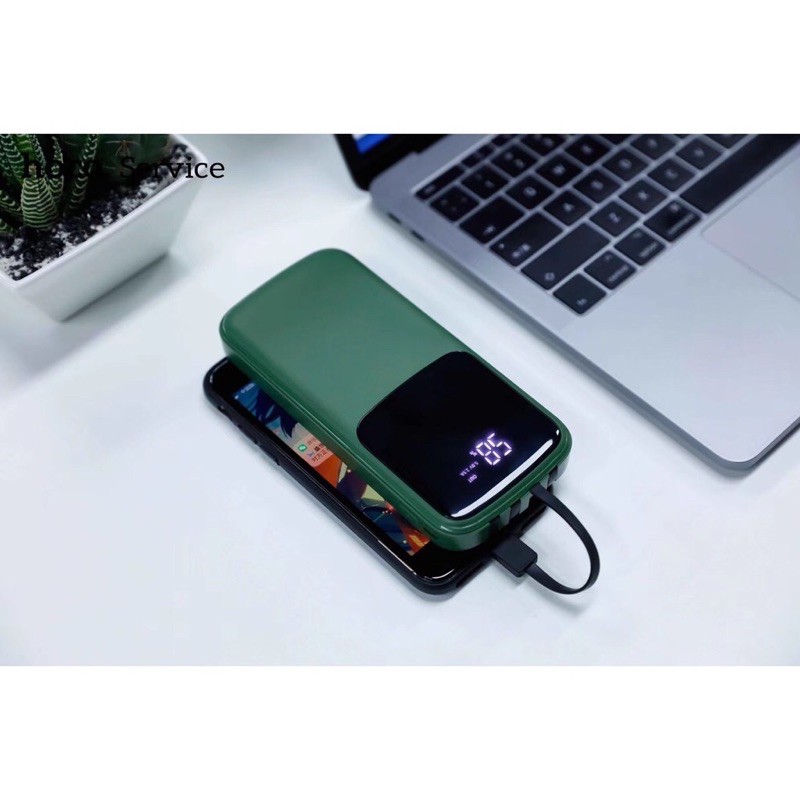 [Mã ELFLASH1 hoàn 10K xu đơn 20K] Sạc dự phòng chính hãng 10000mah Hoco DB07 tích hợp sẵn 4 dây cáp | WebRaoVat - webraovat.net.vn