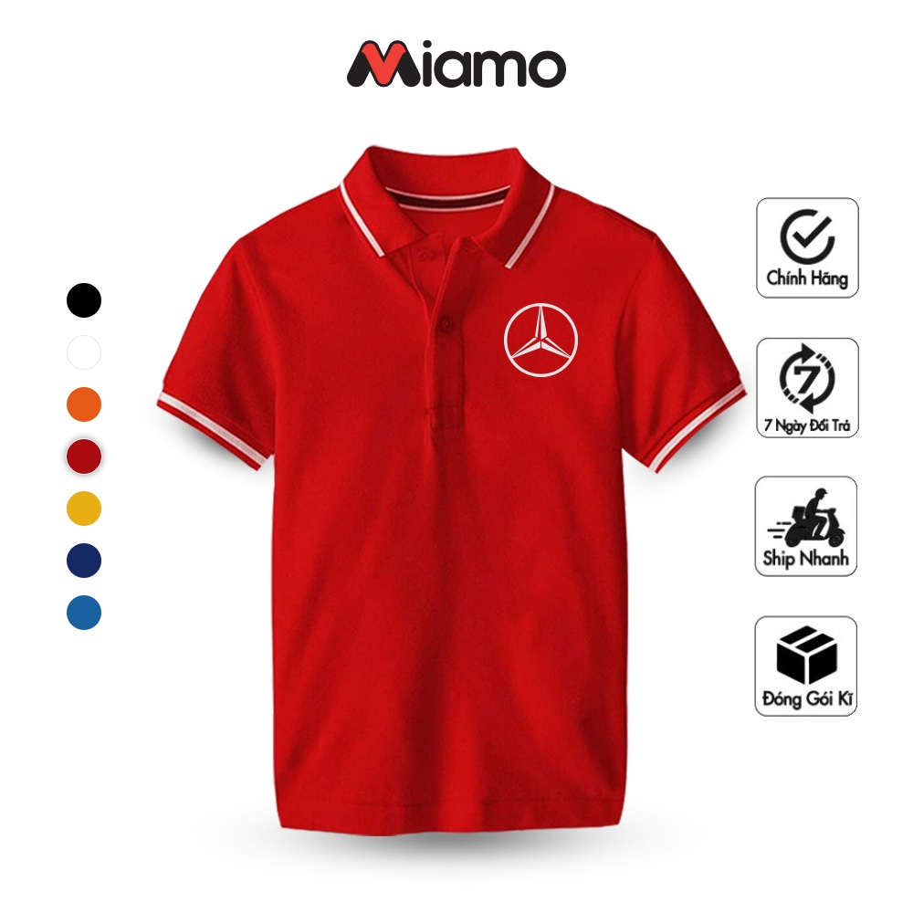 Áo thun polo unisex Miamo Mec hãng xe basic phom ôm thoải mái, vải ko nhăn xù dành cho nam nữ M11