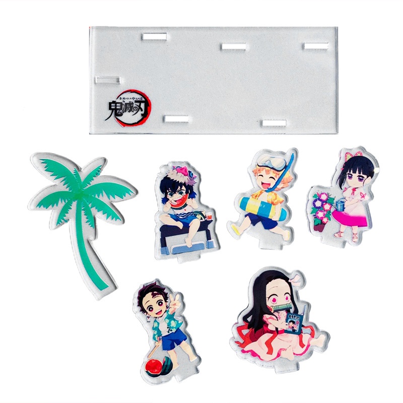 Giá đỡ kèm mô hình nhân vật trong phim hoạt hình anime Demon Slayer bằng acrylic để bàn trang trí