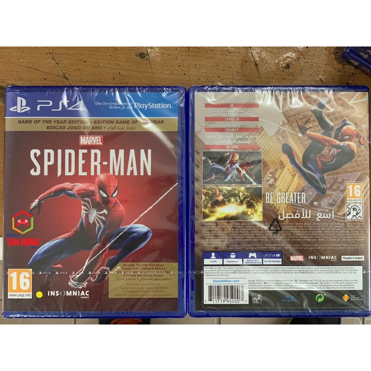 Đĩa game Ps4 Marvel Spider Man Game of the Year