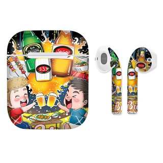 Miếng dán skin cho AirPods in hình Bia Sài Gòn - Chib003 (AirPods 1, 2, 3, Pro, Pro 2 TWS i12)
