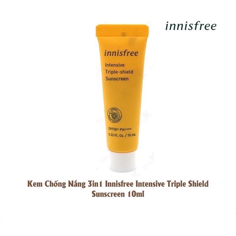 ( Sẵn - Mẫu mới 2020) Kem Chống Nắng Innisfree Perfect UV Protection Cream Triple Shield SPF50 PA++++ Mini size