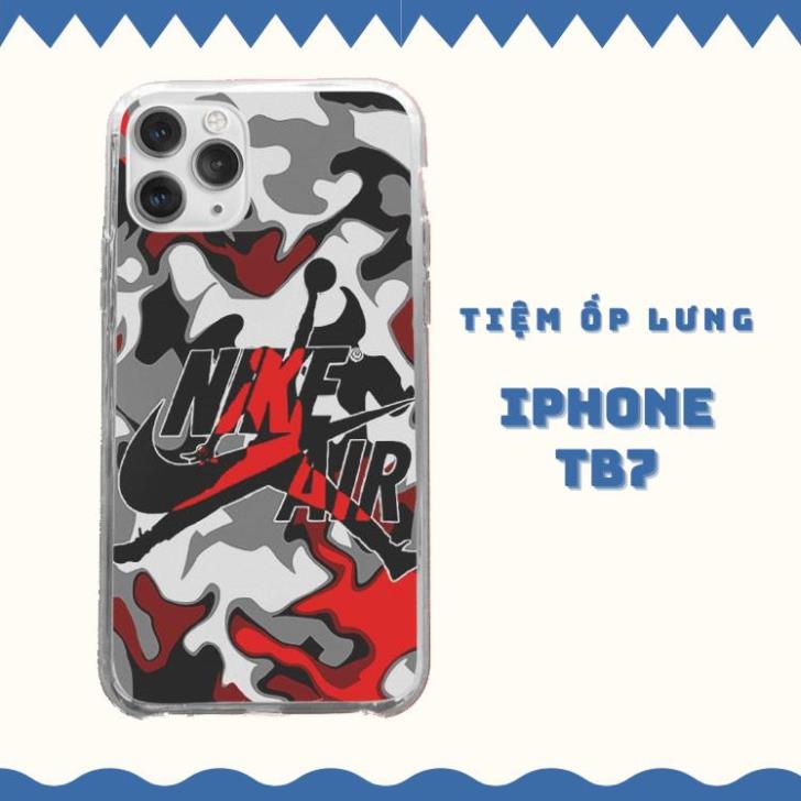 Ốp lưng NIKE AIR rằn ri đen trắng cho Iphone 5 6 7 8 Plus 11 12 Pro Max X Xr NIKPOD00142