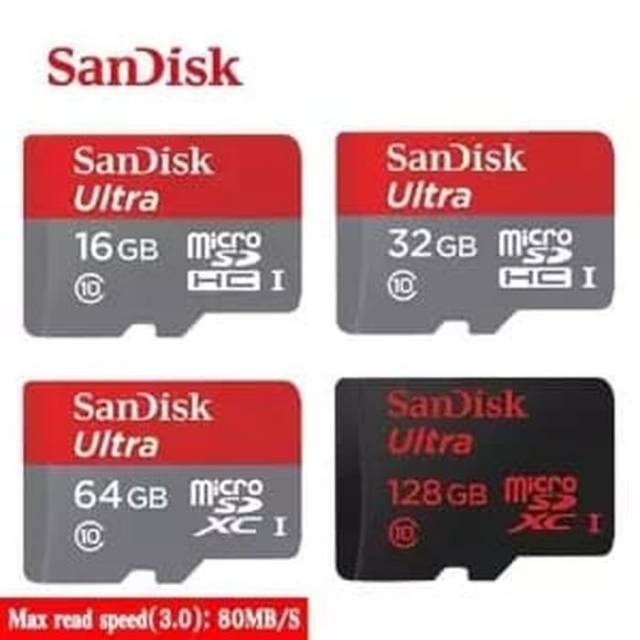 Thẻ Nhớ Sandisk Ultra Micro Sdhc Uhs-I Class 10 64gb 80mb / S