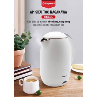 Ấm siêu tốc 1.8l nagakawa nag0314 - bibemart