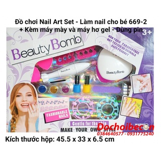 Đồ chơi làm đẹp - đồ chơi làm móng tay, nail cho bé - dùng pin - 669-2