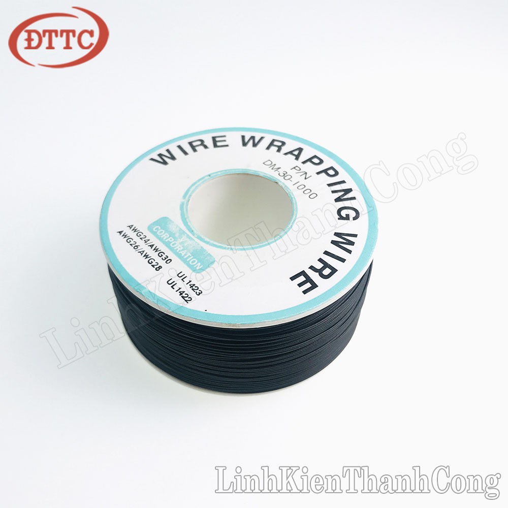 Cuộn dây 30AWG 0.25mm 250 mét - màu đen