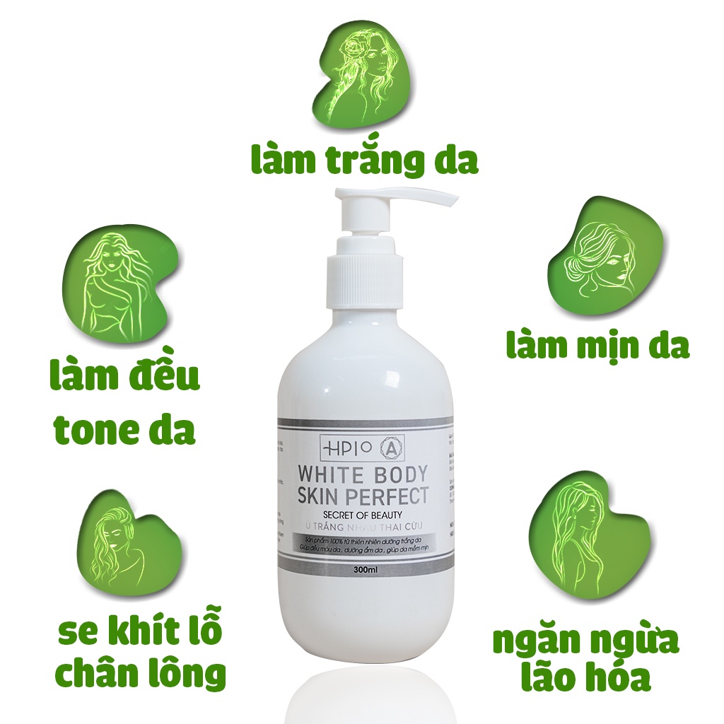 Sữa tắm trắng da nhau thai cừu White Body Skin Perfect - Ủ trắng Body giúp da trắng đẹp tự nhiên