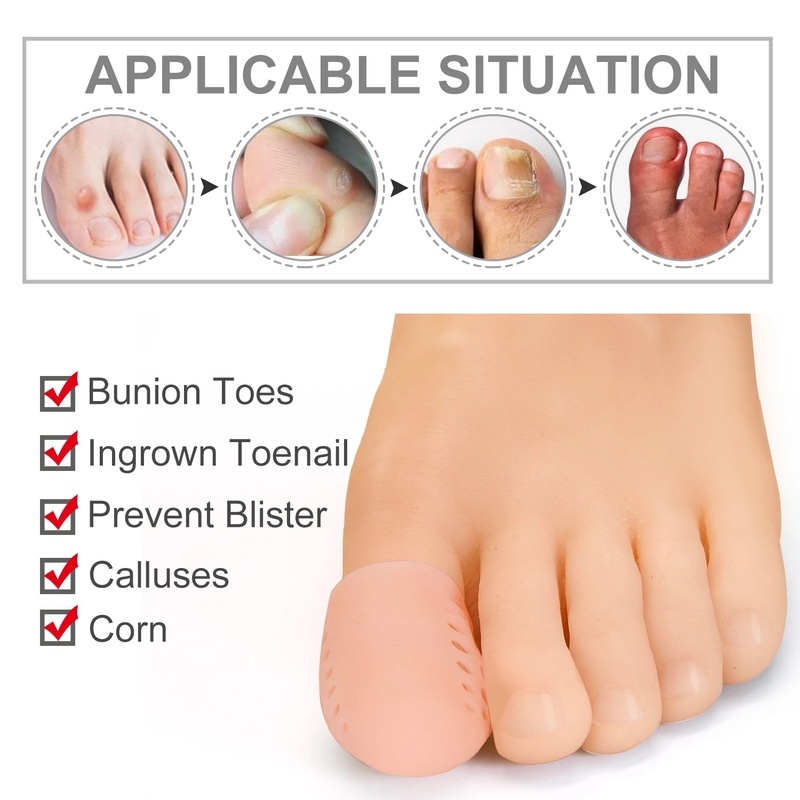 [Hàng mới về] Miếng gel bọc bảo vệ ngón chân cái giảm căng thẳng/hạn chế móng mọc ngược/thiếu móng/phồng rộp/chai sạn