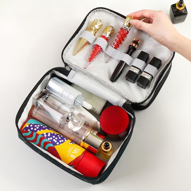 Túi đựng mỹ phẩm EVERTONER trong suốt hai lớp sức chứa lớn đa năng dùng khi đi du lịch