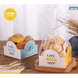 10 túi đựng bánh kèm đế BAKE HAPPY