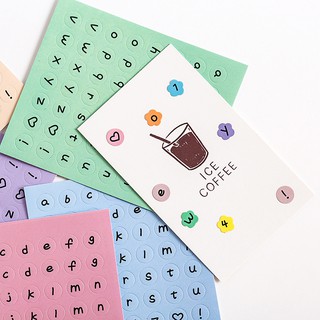 Sticker Nhãn Dán Trang Trí Hình Chữ Nhiều Màu Jen Shop