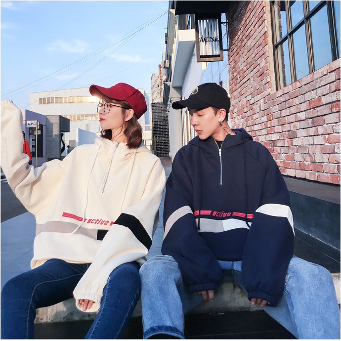 [CHẤT SIÊU ĐẸP - HD57] Áo Hoodie Đôi Nam Nữ Form Rộng Đẹp Có Nút Điều Chỉnh Độ Rộng - Liti shop