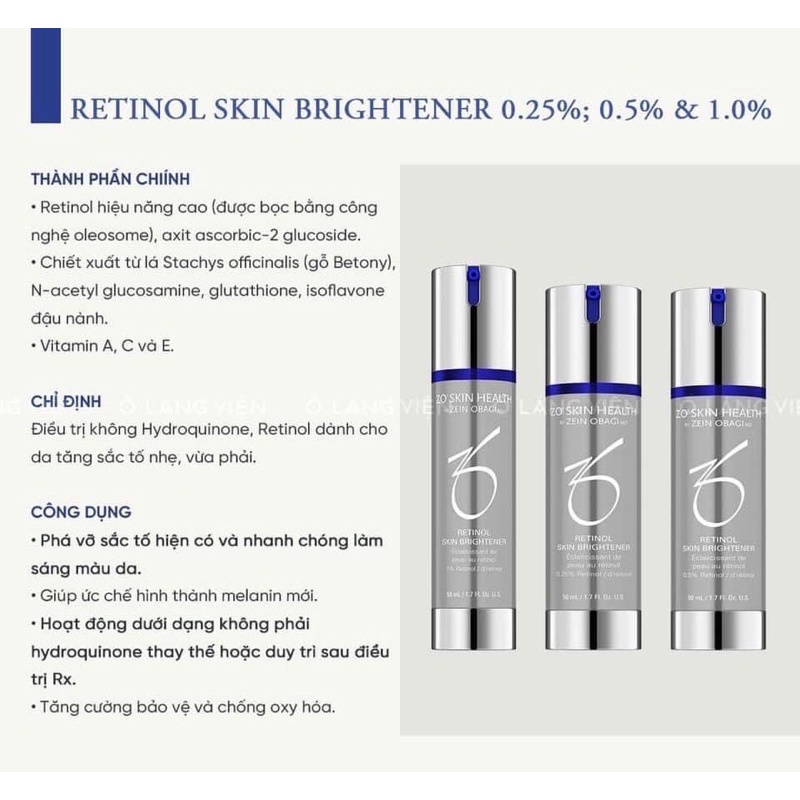 Kem chống lão hoá ZO Skin Brightener Retinol 50ml