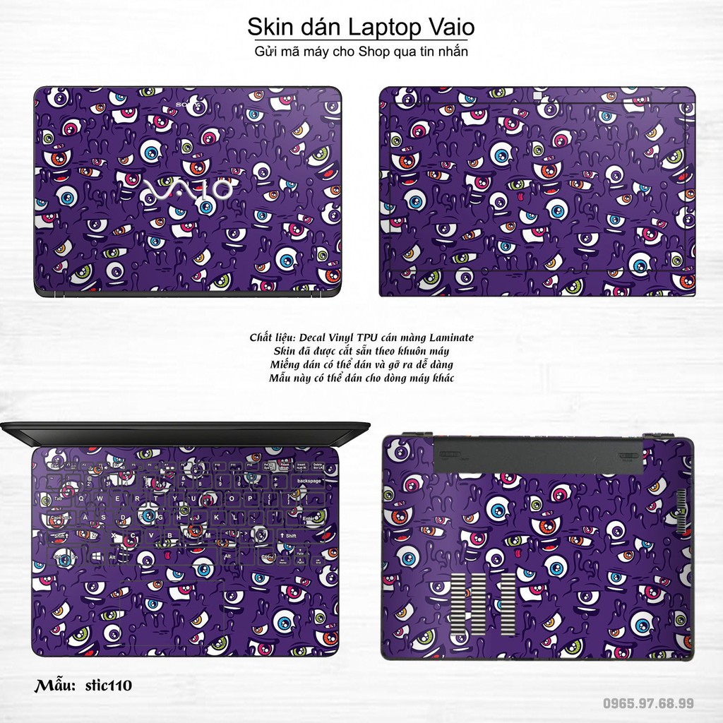 Skin dán Laptop Sony Vaio in hình Hoa văn sticker _nhiều mẫu 18 (inbox mã máy cho Shop)