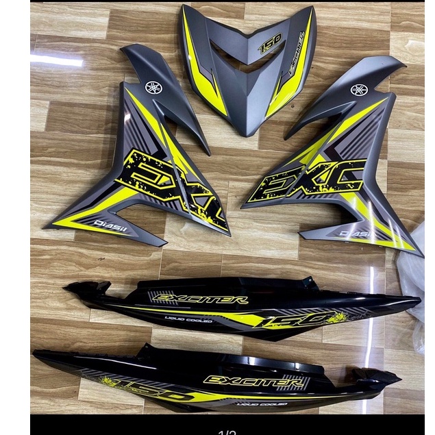 Tem Rời Exciter 150 Xám Vàng Đen - Tem Chuẩn Hình