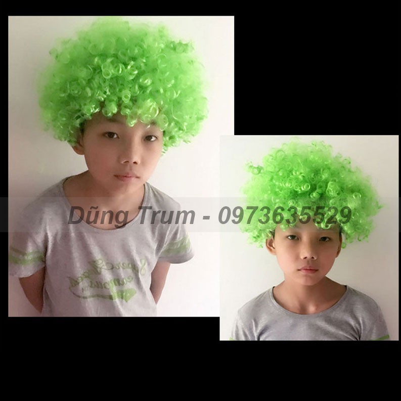 Tóc hóa trang chú hề xanh lá cây, tóc hóa trang chụp ảnh concept hài hước