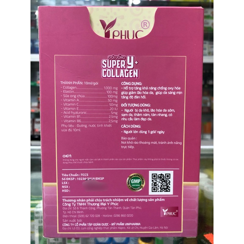 GÓI UỐNG SUPER COLLAGEN Y+, 15 gói x 10ml | BigBuy360 - bigbuy360.vn