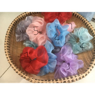 Dây cột tóc vải scrunchies voan
