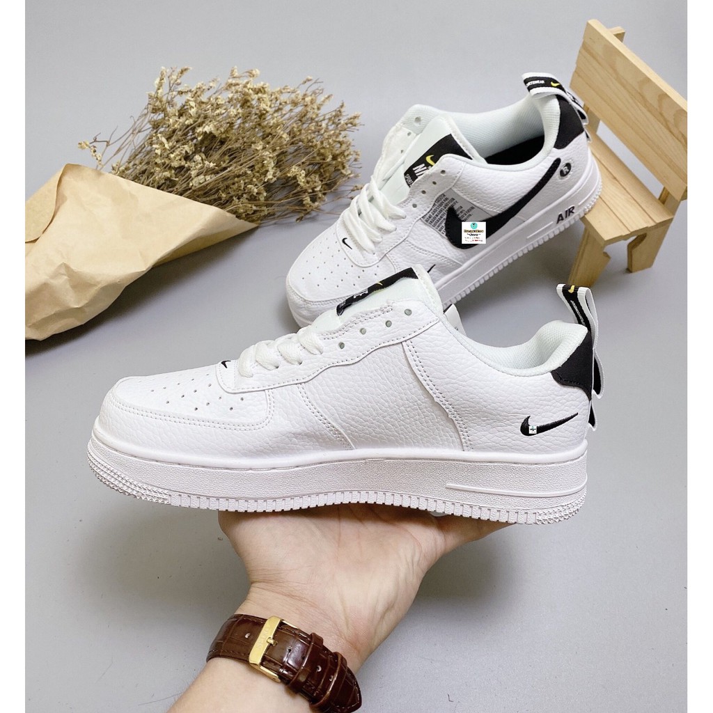 Giày AF1 [Chuẩn 1.1] trắng đem,  đế cao 3cm , size 36-44 cả nam và nữ full box.Hunger.Store hn | BigBuy360 - bigbuy360.vn