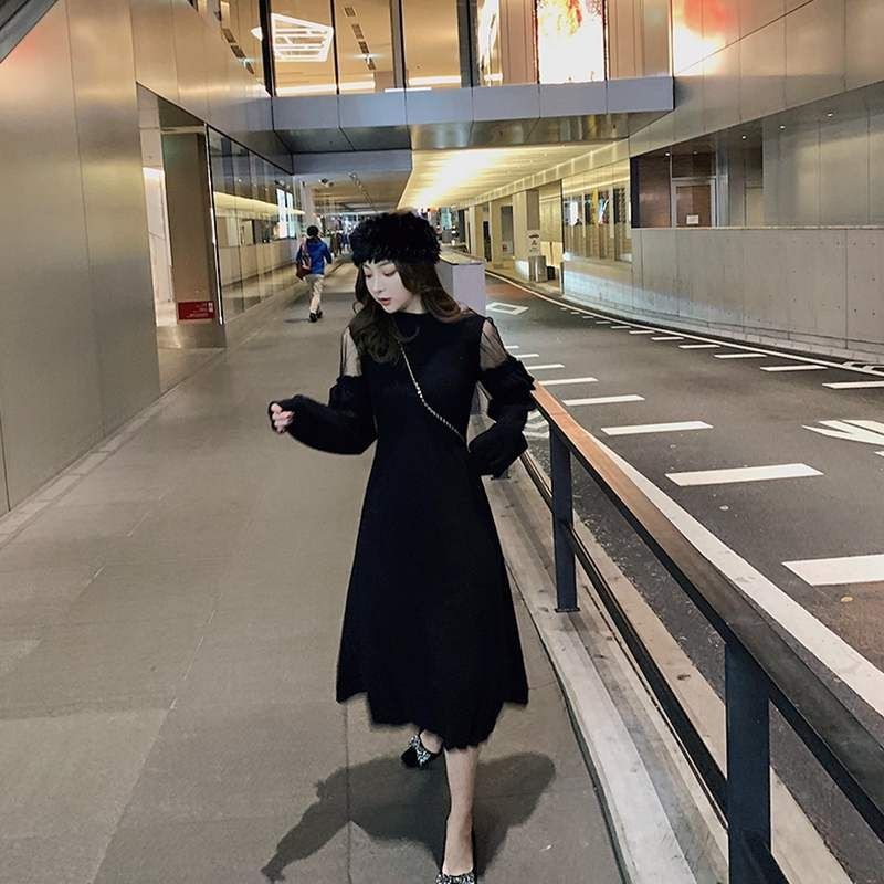 ĐẦM DÁNG SUÔNG TAY DÀI HOT HIT