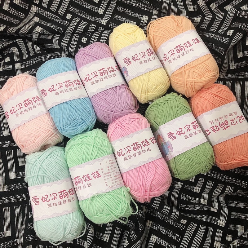 [CHÍNH HÃNG] Len Baby Yarn (Bảng màu 1 -50) - Móc thú siêu đẹp - Baby Yarn - Len cho bé, trẻ