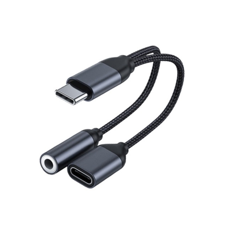 Đầu Chia Cổng Sạc USB C Sang Cổng Tai Nghe 3.5mm Kèm Cổng Sạc USB C PD 3.0 Tiện Dụng