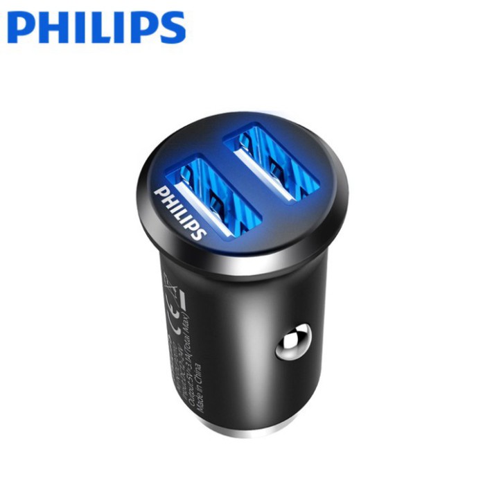 Tẩu sạc ô tô cao cấp Philips DLP3520N công suất 15,5W sạc nhanh 3.1A -  [levanhung_75885]