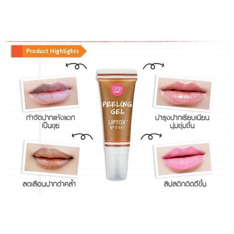 Cathy Doll Peeling Gel Lip Tox-Lip tẩy tế bào chết cho môi