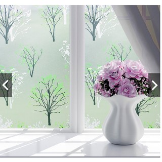 Combo 5m decal dán kính mờ cây xanh khổ 45cm