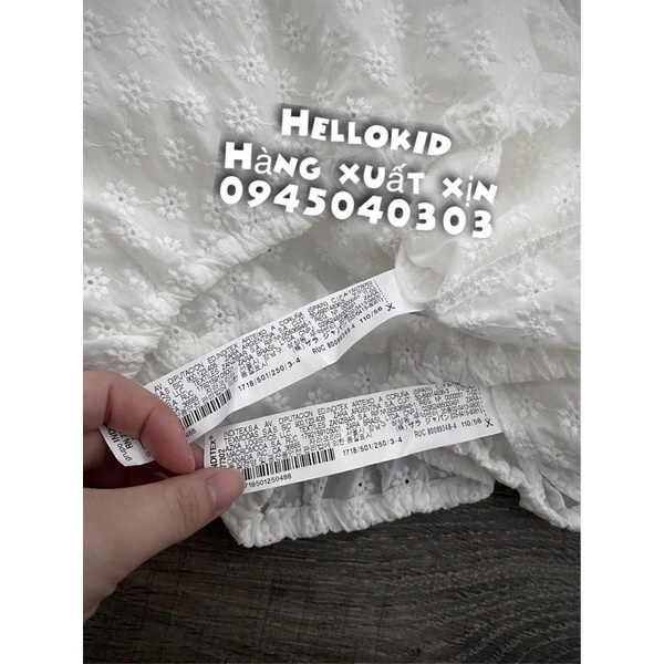 Áo sơmi theu hoa cúc bé gái