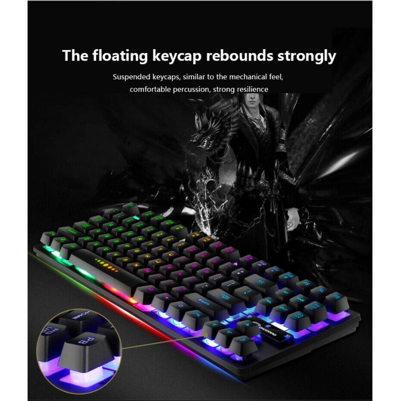 Bàn Phím Cơ Gaming Có Dây 87 Phím Rgb Dành Cho Game Thủ