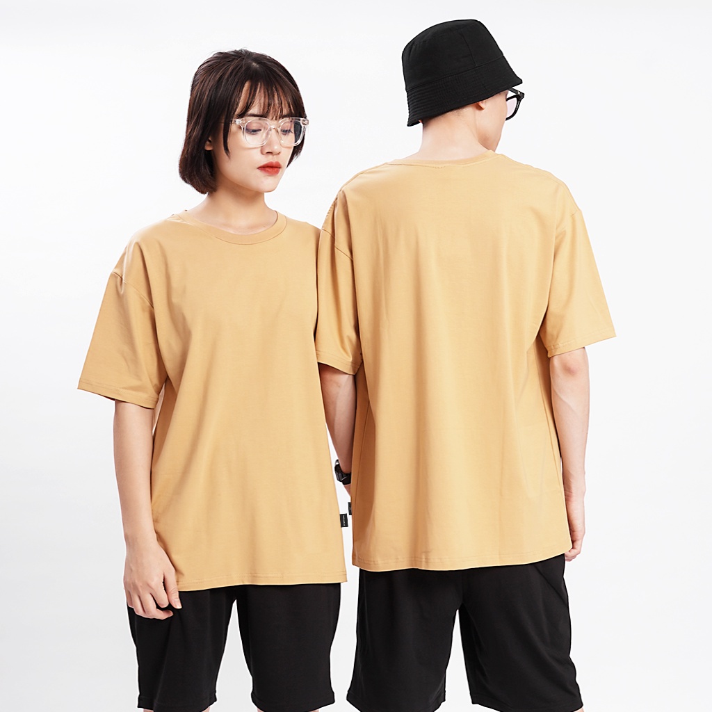 Áo thun Unisex Basic Tee phông trơn nam nữ tay lỡ oversize form rộng 8 màu
