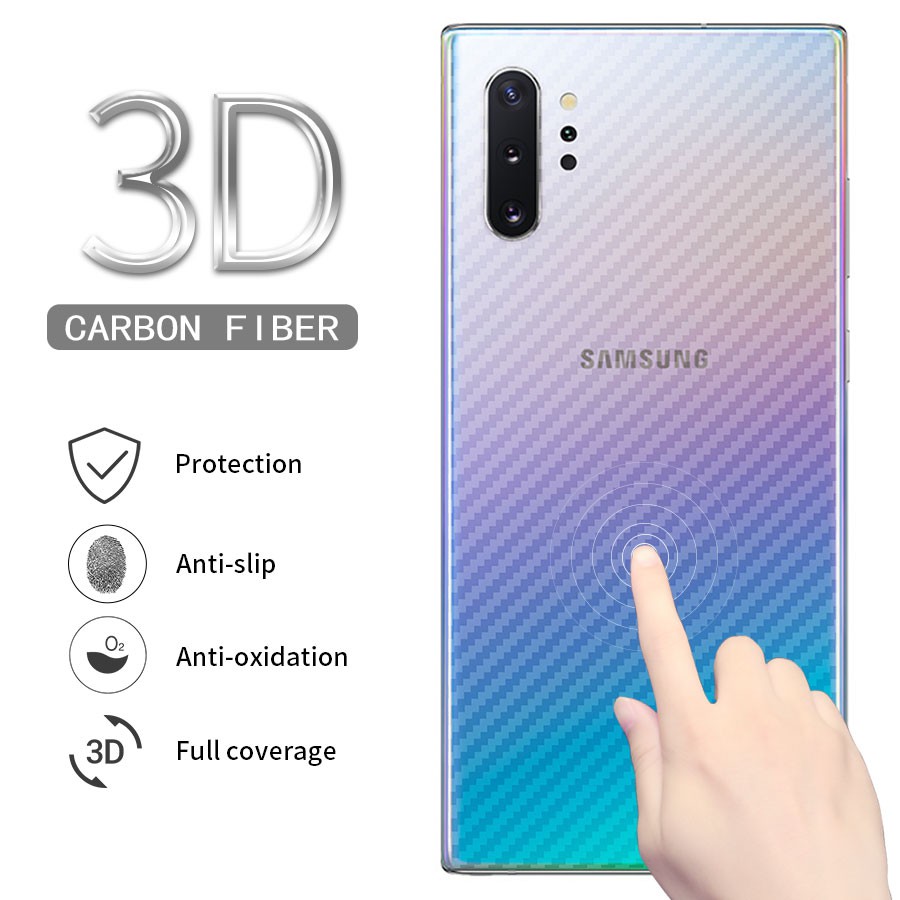 [Mua 1 để gửi 4] Miếng dán mặt lưng cacbon chống vân tay,xước Samsung Galaxy S8 S9 S10 S20 S21 Plus Note 8 9 10 20 Ultra