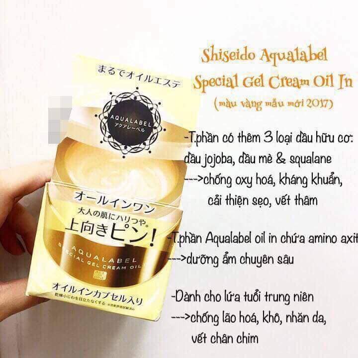 KEM DƯỠNG SHISEIDO AQUALABEL MÀU VÀNG