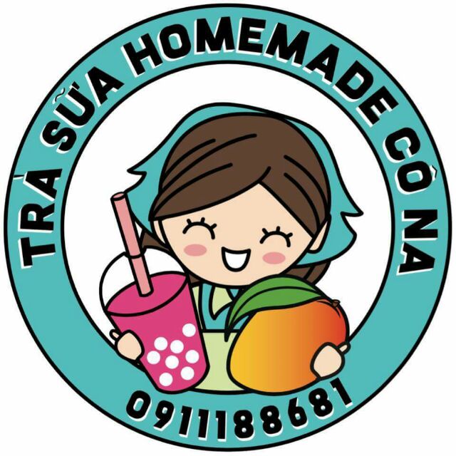 In tem decal dán ly trà sữa, khô gà