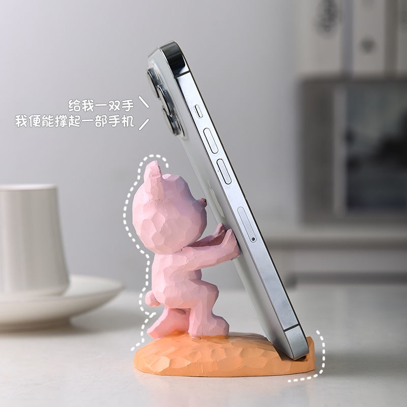Dụng cụ đặt điện thoại máy tính bảng sáng tạo cho văn phòng trang trí bàn hình gấu nhỏ dễ thương