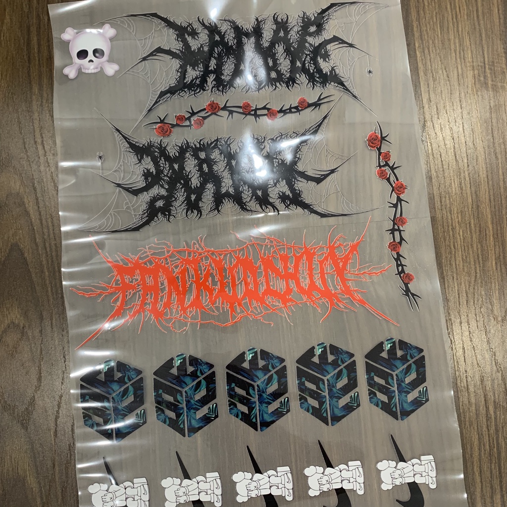 - Decal Logo Sticker Patch in áo ủi trực tiếp lên vải hình