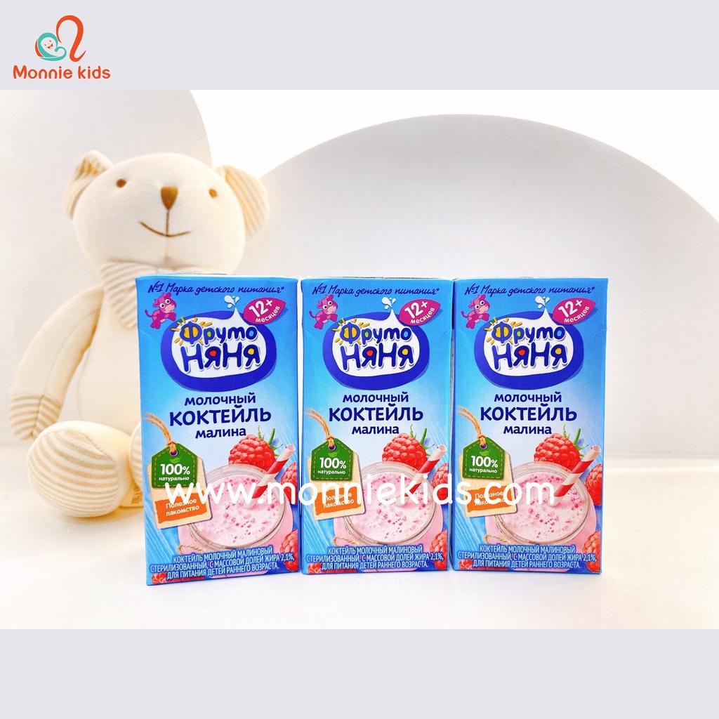 Sữa nước cho bé đêm ngày Fruto Nga 200ml, sữa uống ngũ cốc đêm cho trẻ - Monnie Kids