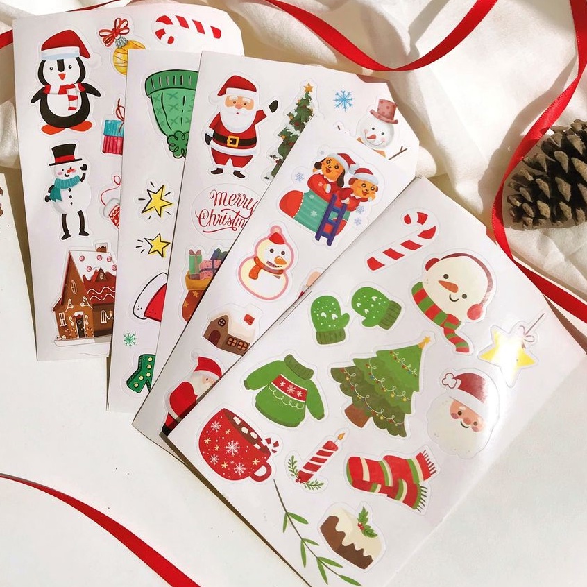 STICKER NOEL, GIÁNG SINH TỔNG HỢP CÁC MẪU STICKER NOEL CUTE NGỘ NGĨNH sticker chủ đề Noel, Giáng sinh, Christmas