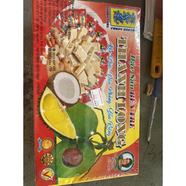 Kẹo Dừa Thanh Long Bến Tre Ép Máy Bao Bì ( Coconut Candy )-Hộp 400G -300G
