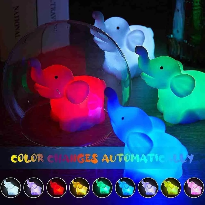 Đèn Ngủ Led Hình Voi Nhiều Màu Sắc Tiết Kiệm Năng Lượng