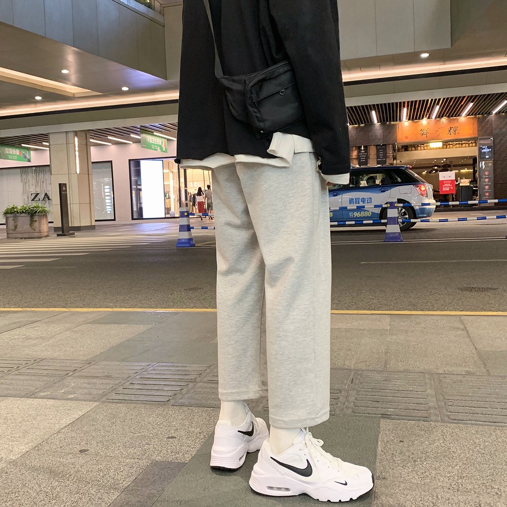 Quần Dài Thể Thao Chất Nhung Dày Dặn Màu Sắc Đơn Giản Thời Trang Mùa Đông Cho Nam Giới Size M-3Xl