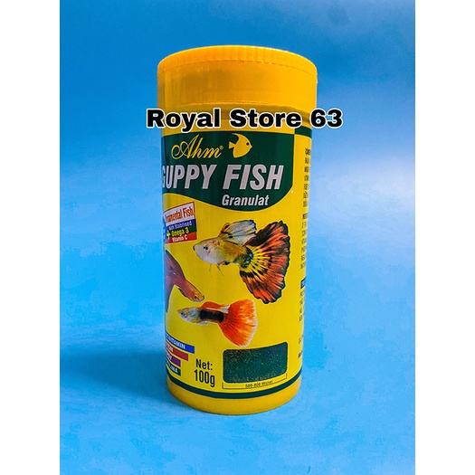 Ahm Turkey Guppy Fish Granulat 100g cho cá Bảy Màu hủ 100g