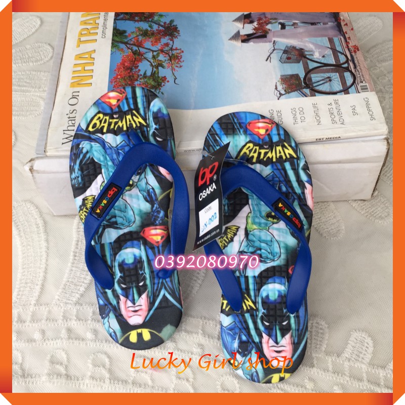 [MỚI] Dép Xỏ Ngón Batman Bé Trai Siêu Nhẹ Size 30-33 - Lucky Girl shop