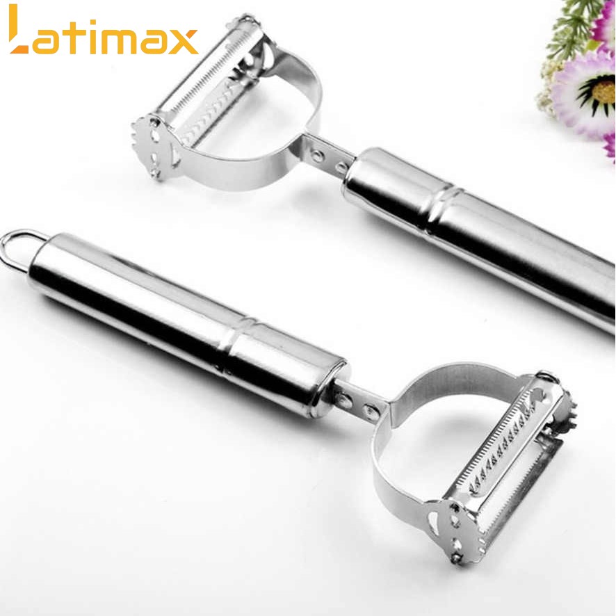 [Mã BMBAU50 giảm 7% đơn 99K] Dụng cụ nạo hoa quả, nạo sợi inox cầm tay 3 trong 1 Latimax - Nhỏ gọn, tiện lợi và bền chắc