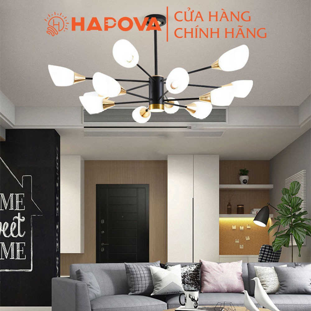 Đèn trang trí phòng khách, phòng ngủ đèn chùm Hapova PUMELA 0807
